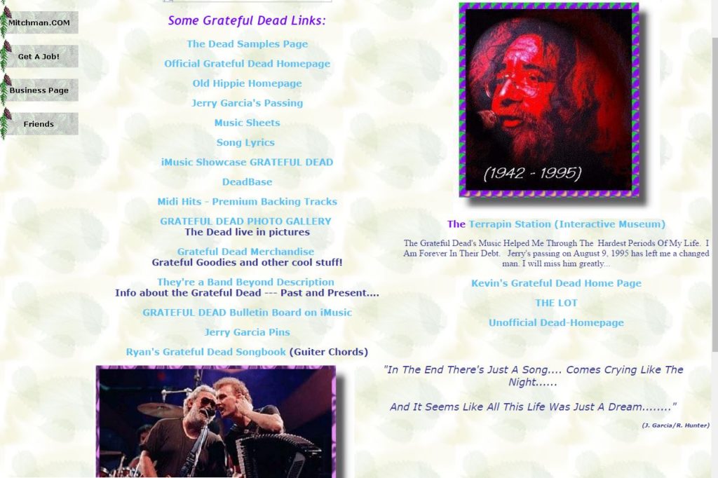 1996 Mitchman.com Music Page