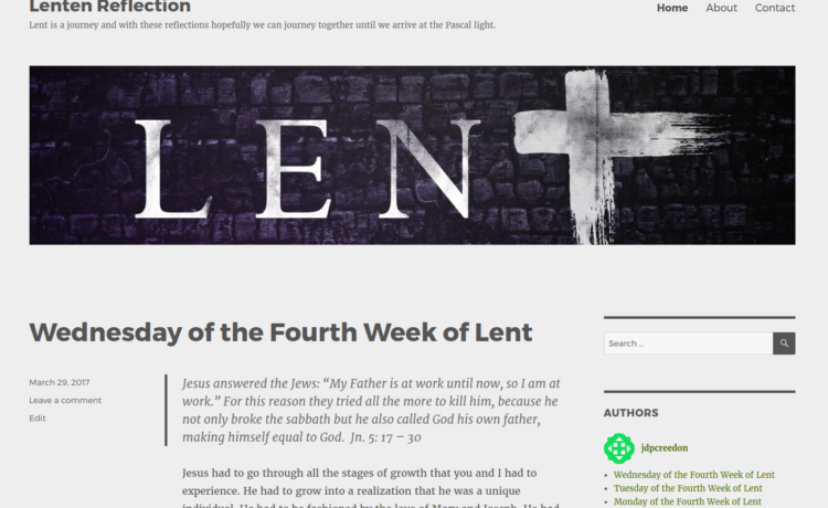 Lenten Reflections